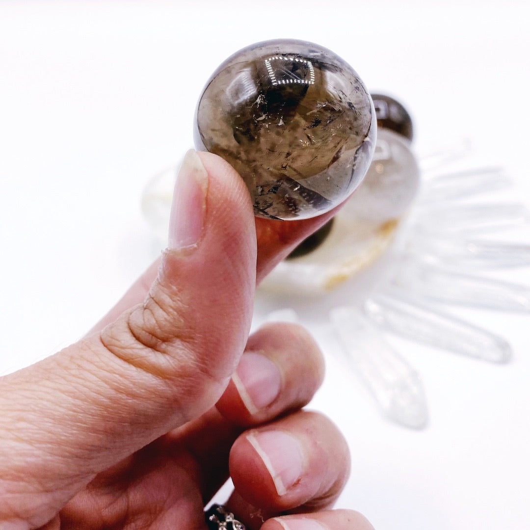Lil’ Smoky Quartz Spheres - Baltic Mermaid