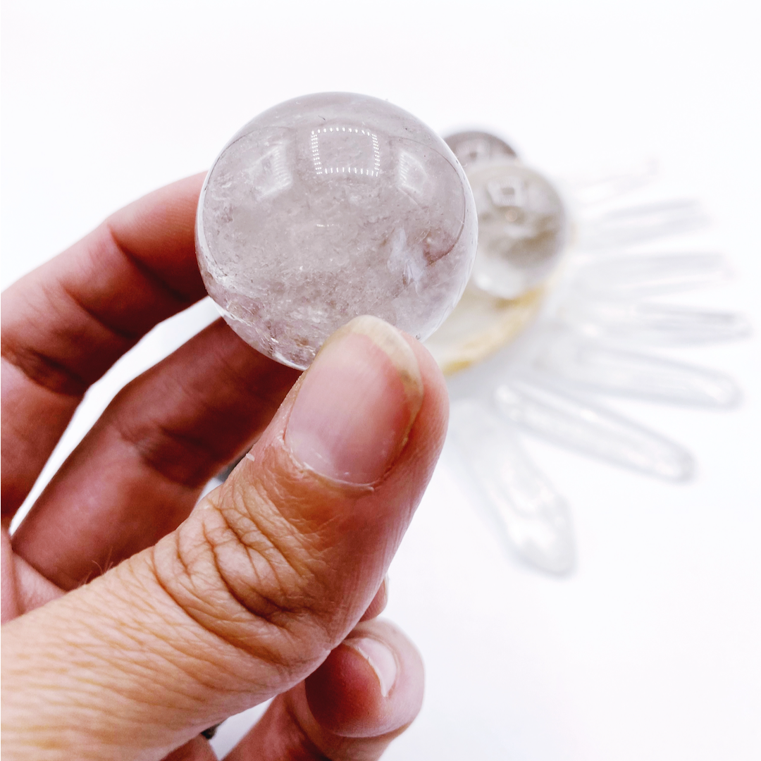 Lil’ Smoky Quartz Spheres - Baltic Mermaid