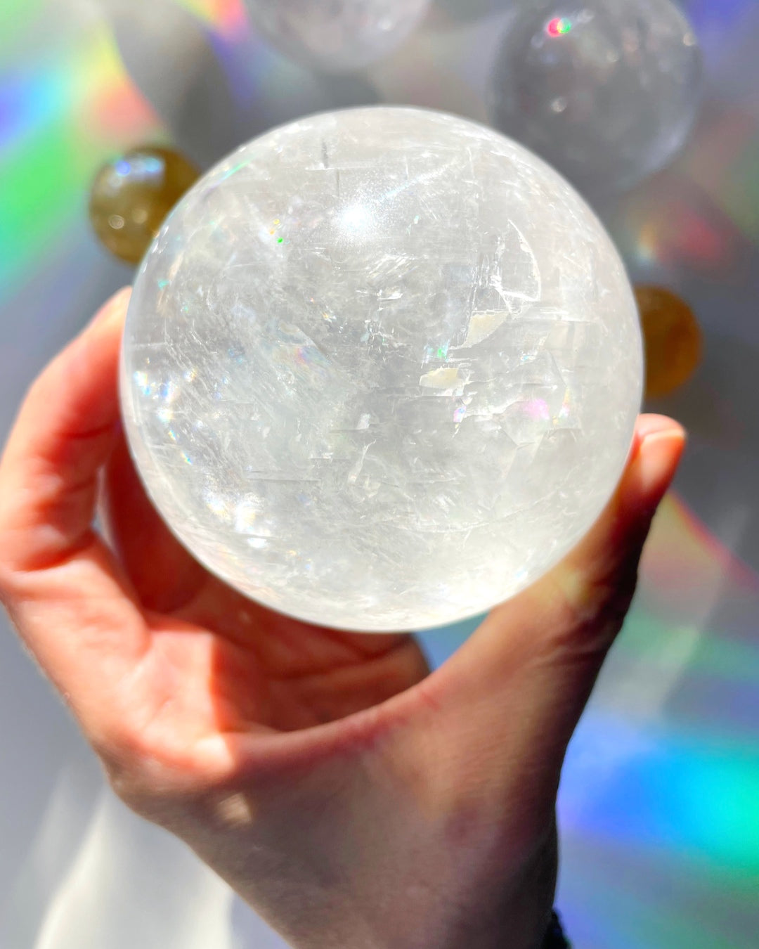 Optic Calcite Sphere AA - Baltic Mermaid