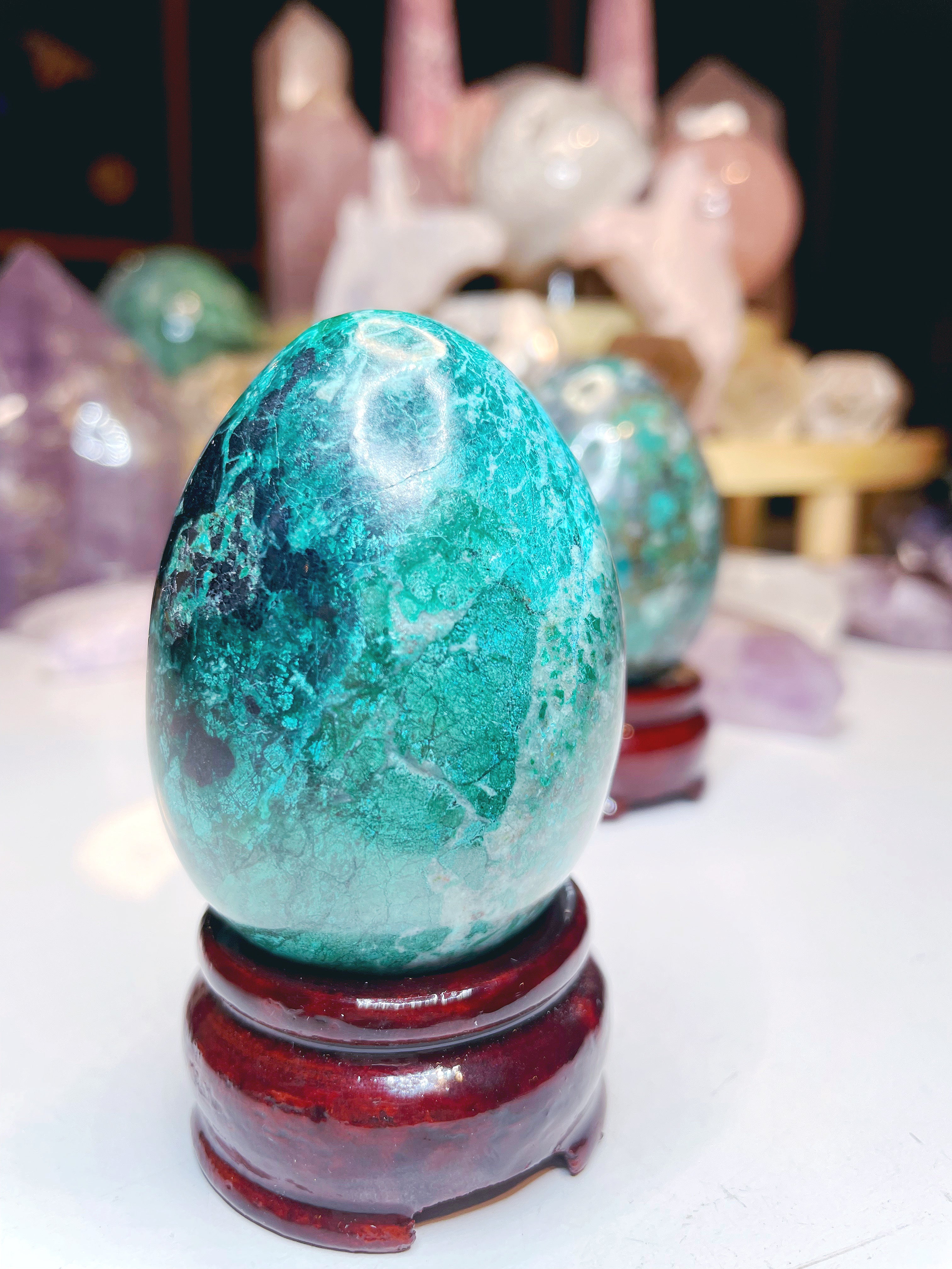 Chrysocolla Egg - Baltic Mermaid