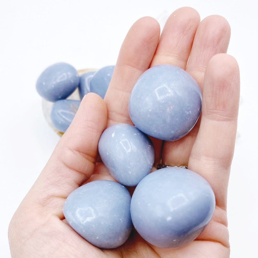 Angelite Tumbled Stones - Baltic Mermaid