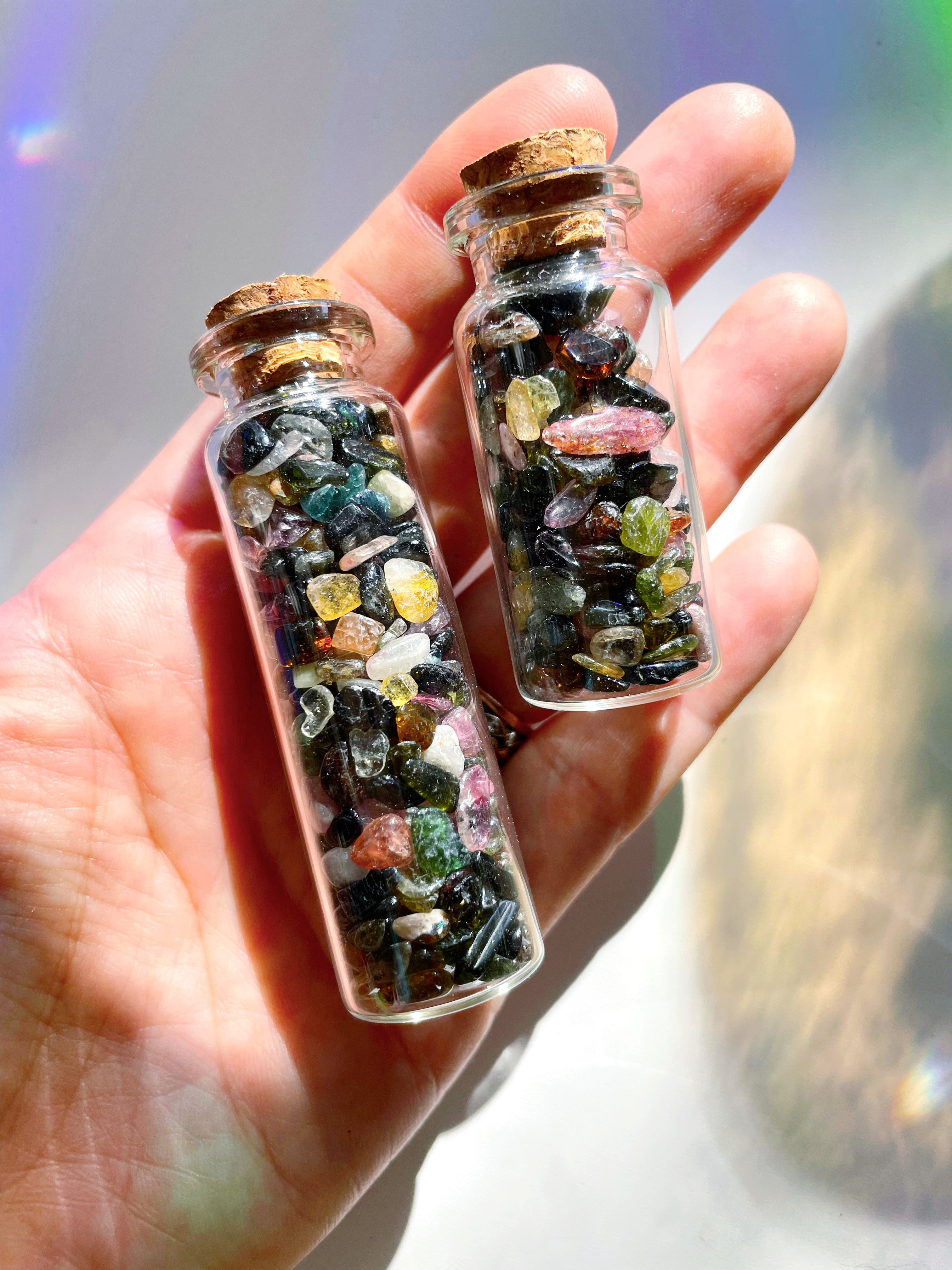 Multi Tourmaline Chip Bottles - Baltic Mermaid