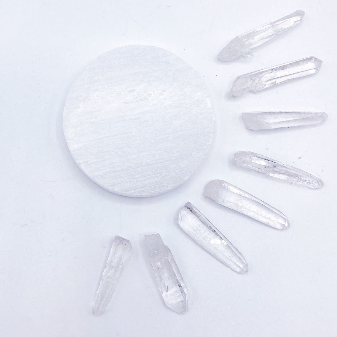 Selenite Charging Disc - Baltic Mermaid