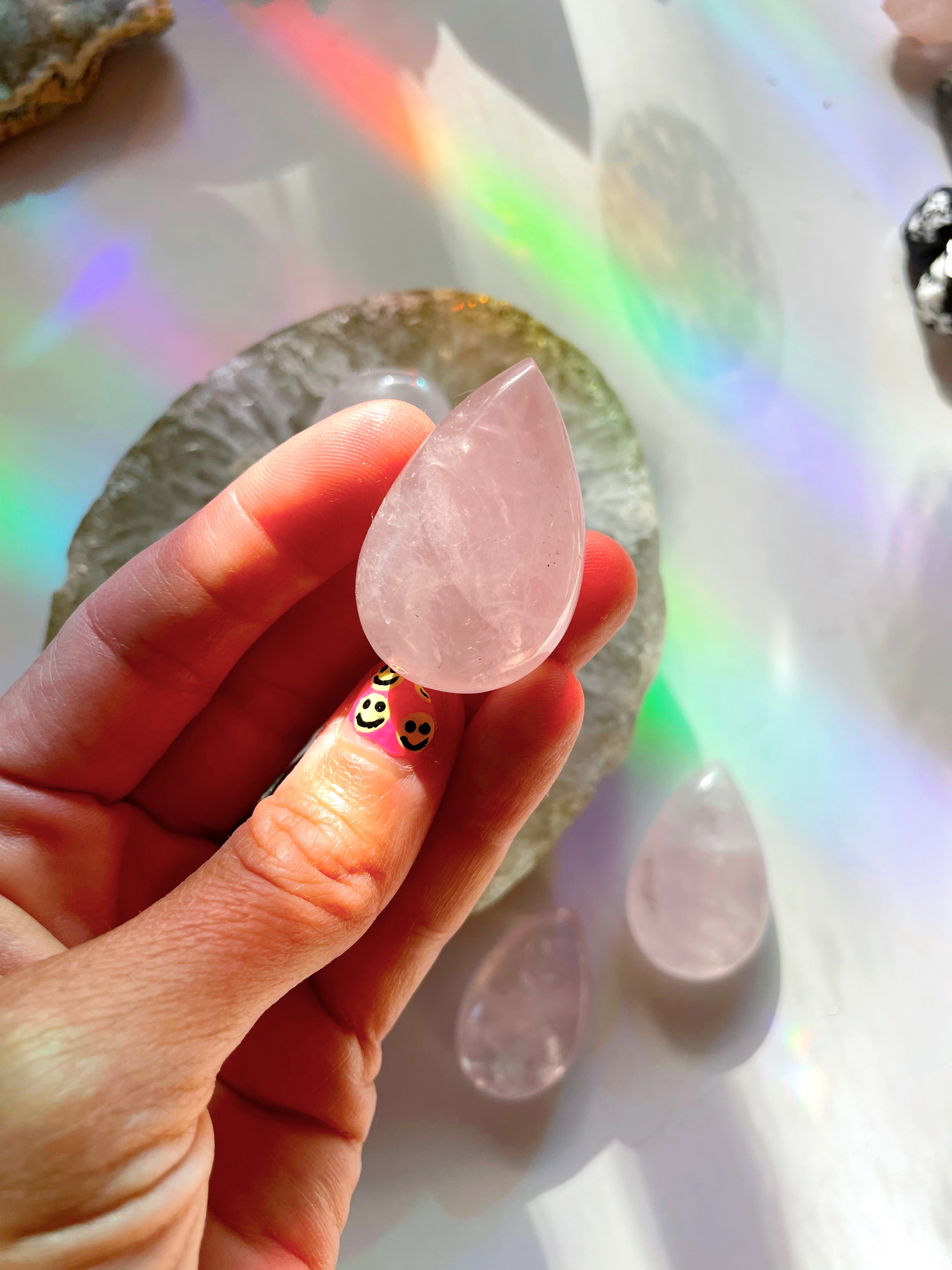 Rose Quartz Teardrop - Baltic Mermaid