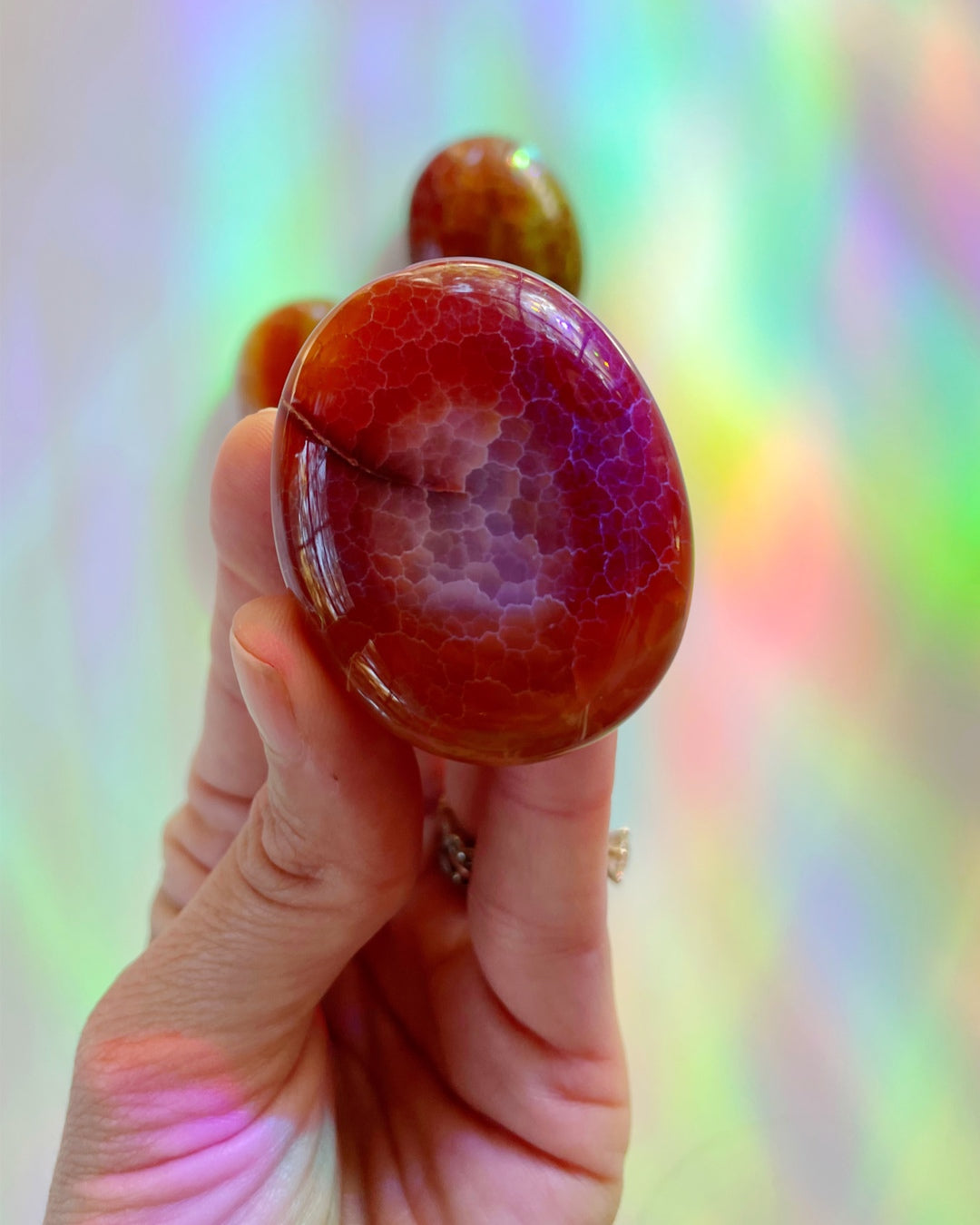 Snakeskin Agate Palm Stones - Baltic Mermaid