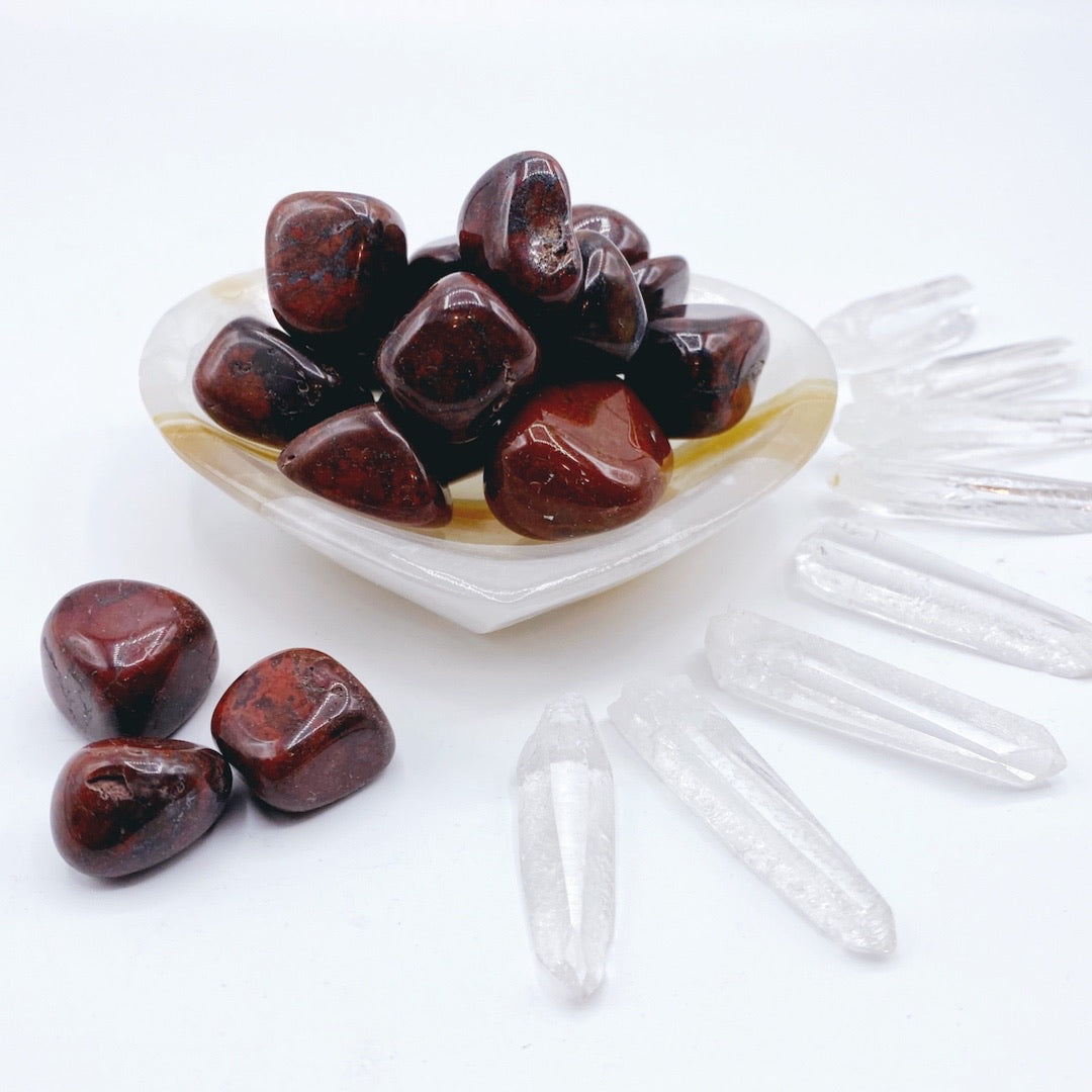 Brecciated Jasper Tumbled Stones - Baltic Mermaid