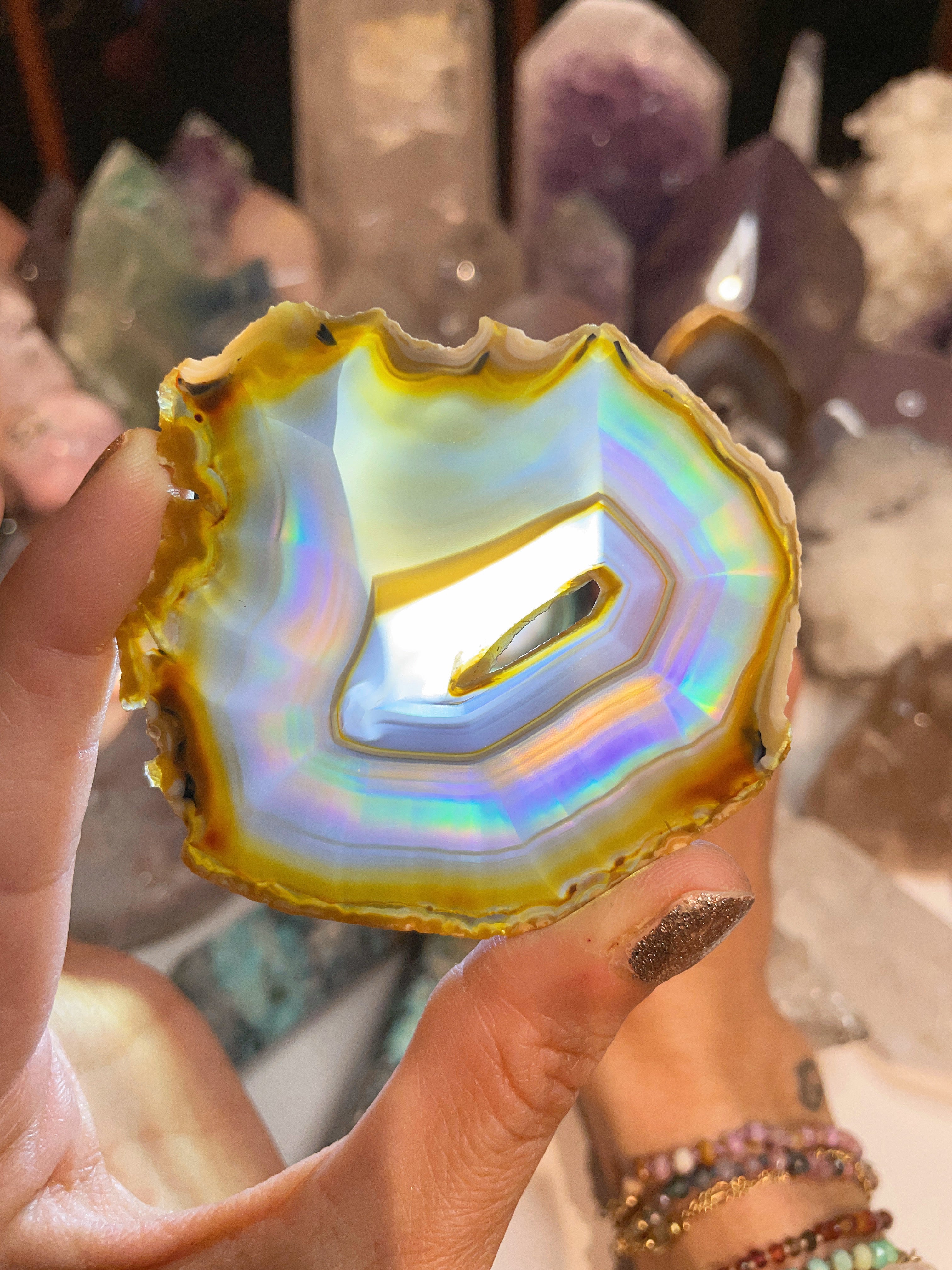 Iris Agate Slice - AAA - Baltic Mermaid