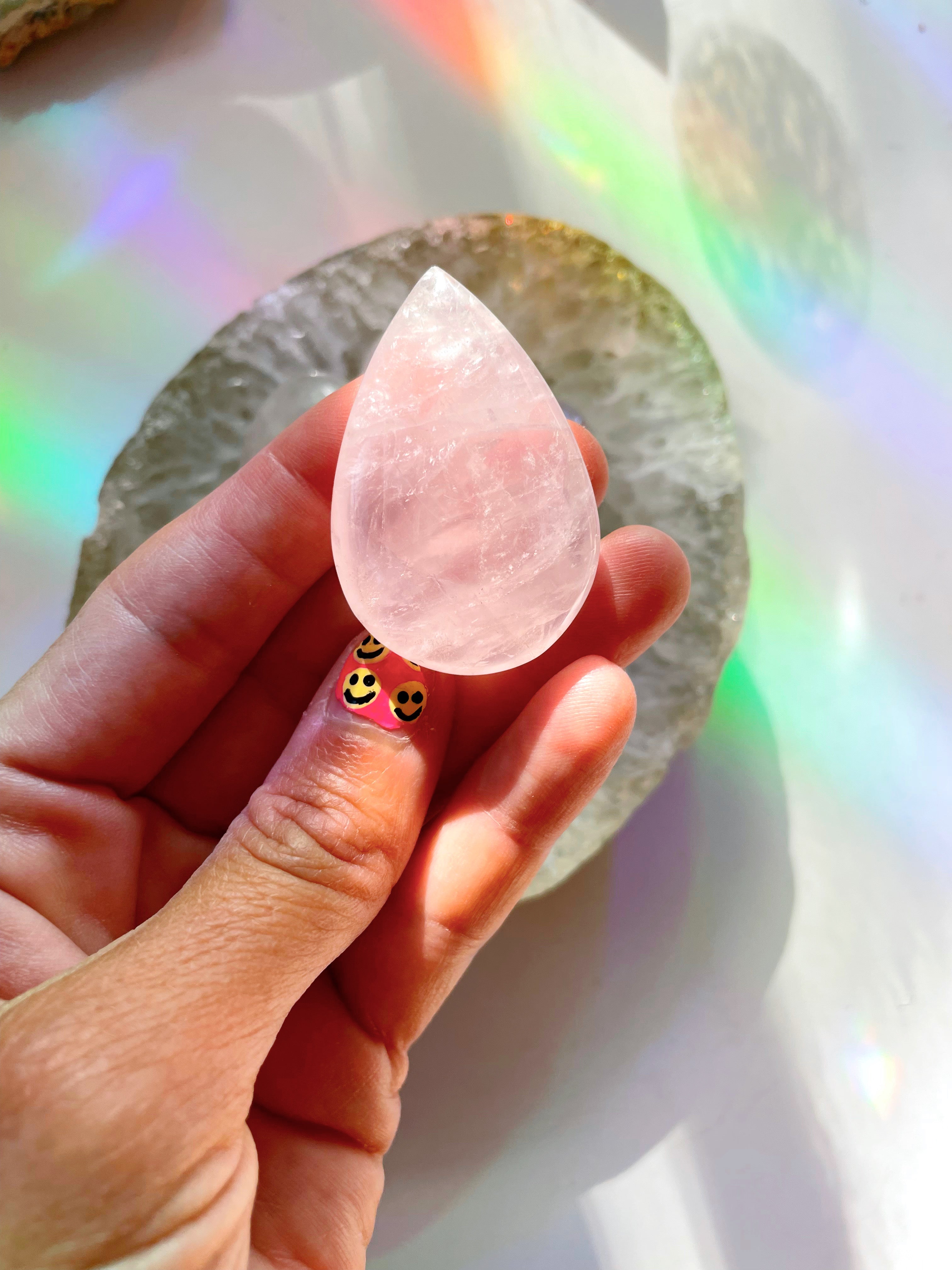 Rose Quartz Teardrop - Baltic Mermaid