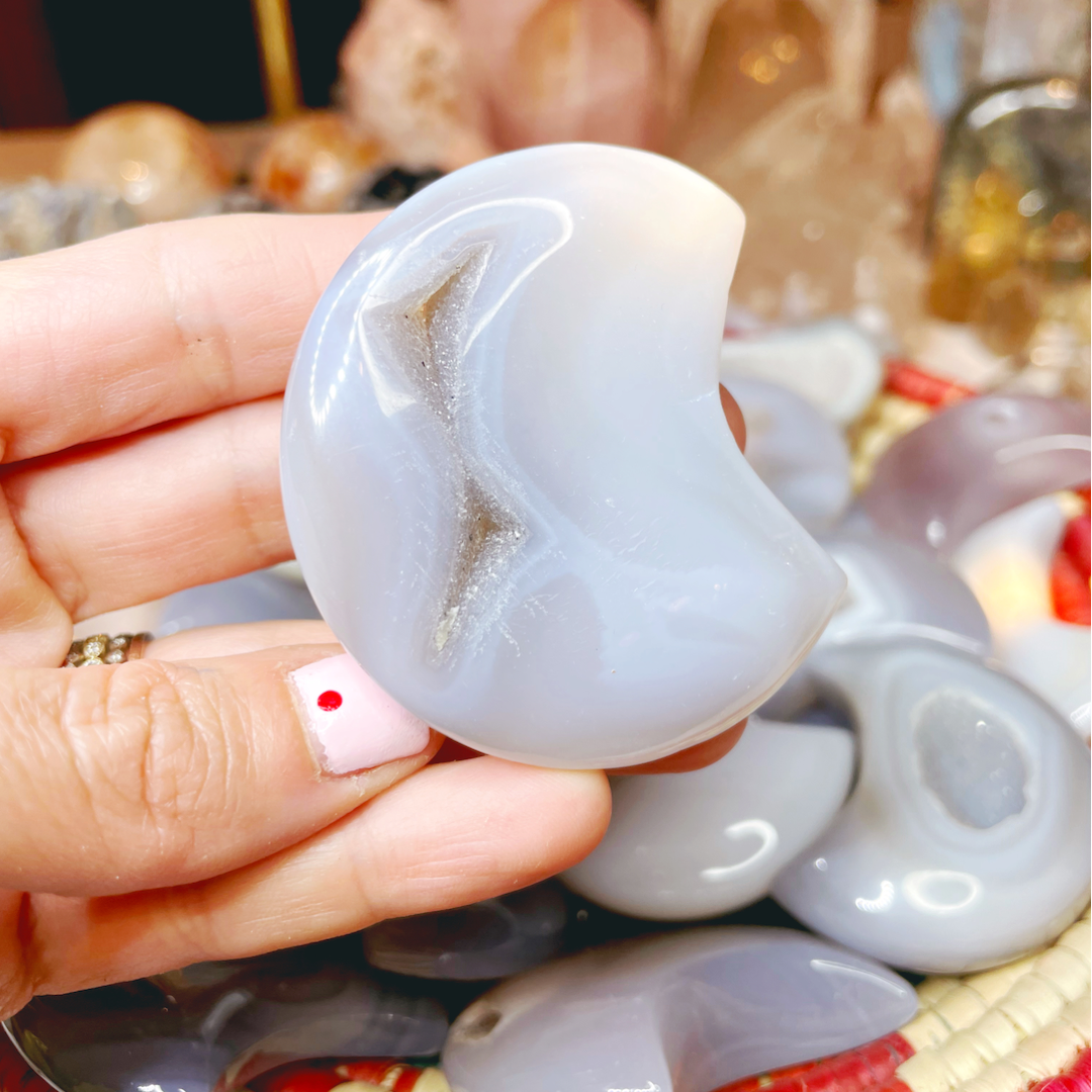 Druzy Agate Moons - Baltic Mermaid
