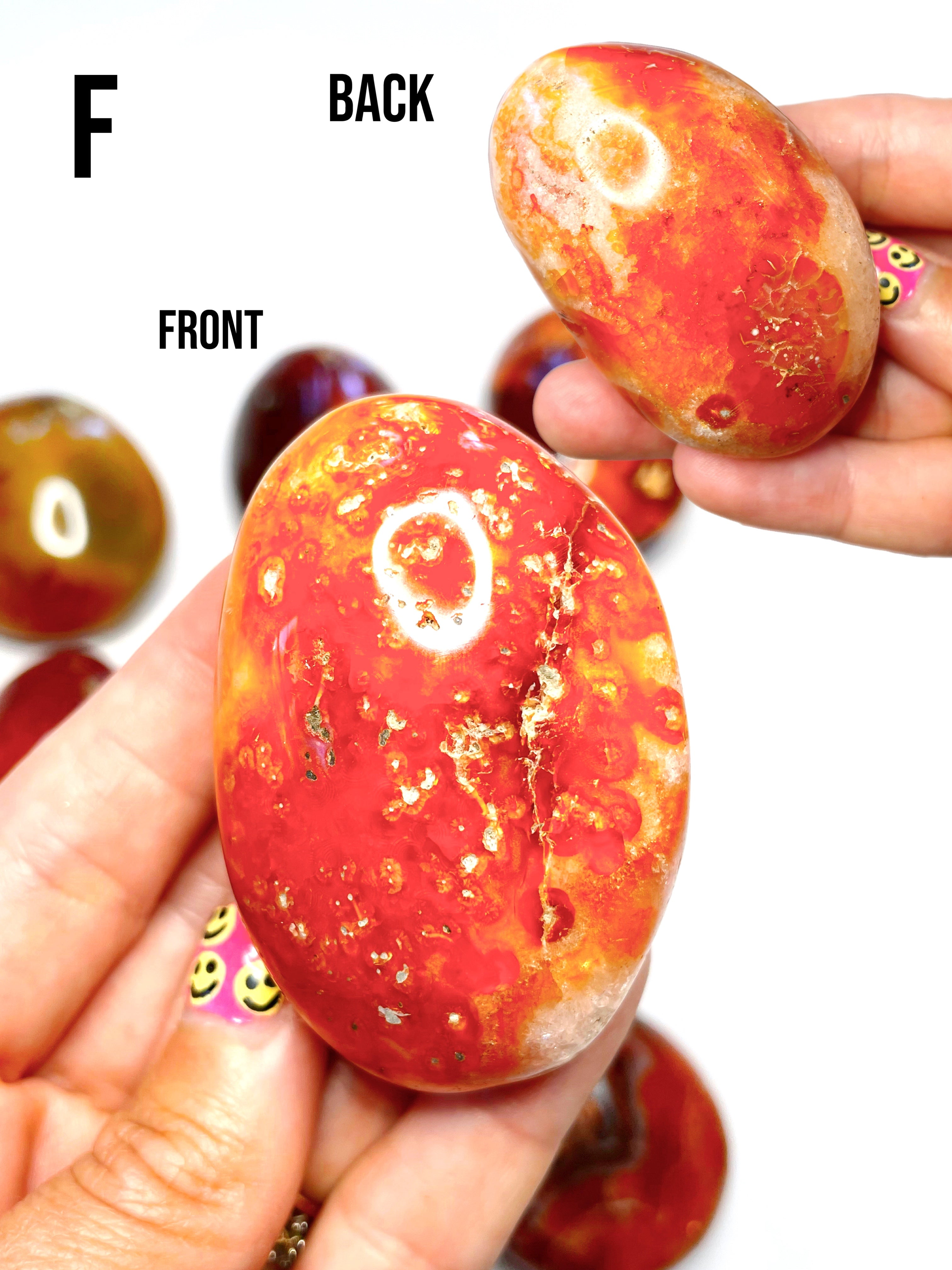 Carnelian Agate Palm Stones - Baltic Mermaid