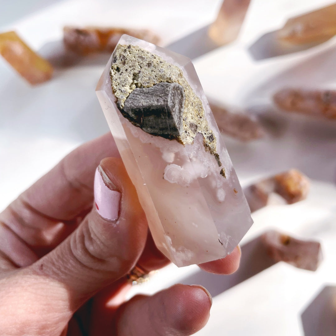 Flower Agate Lil Towers - Baltic Mermaid