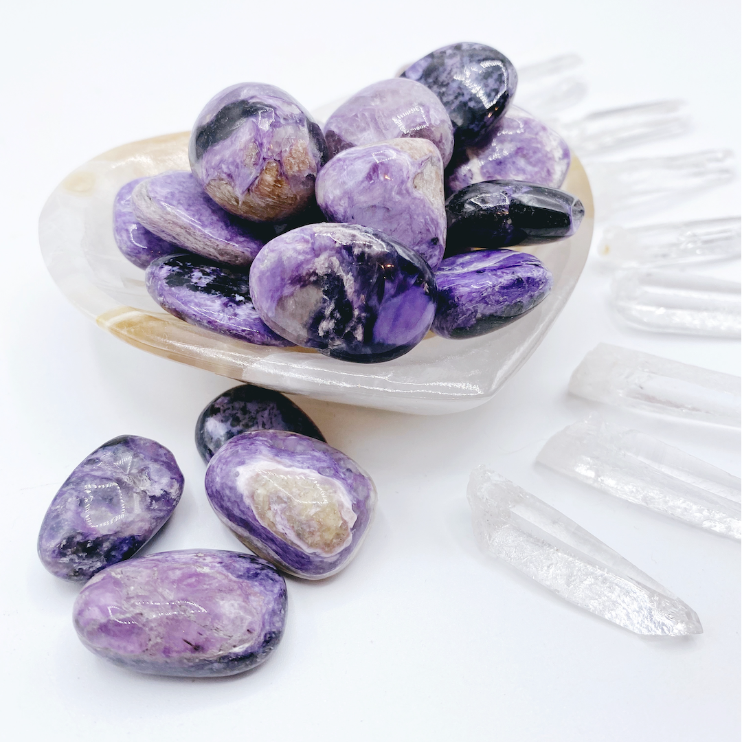 Charoite Tumbled Stones - Baltic Mermaid