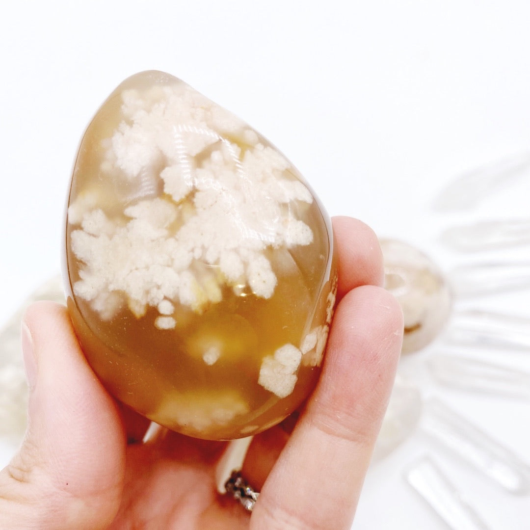 Flower Agate Palm Stones - Baltic Mermaid