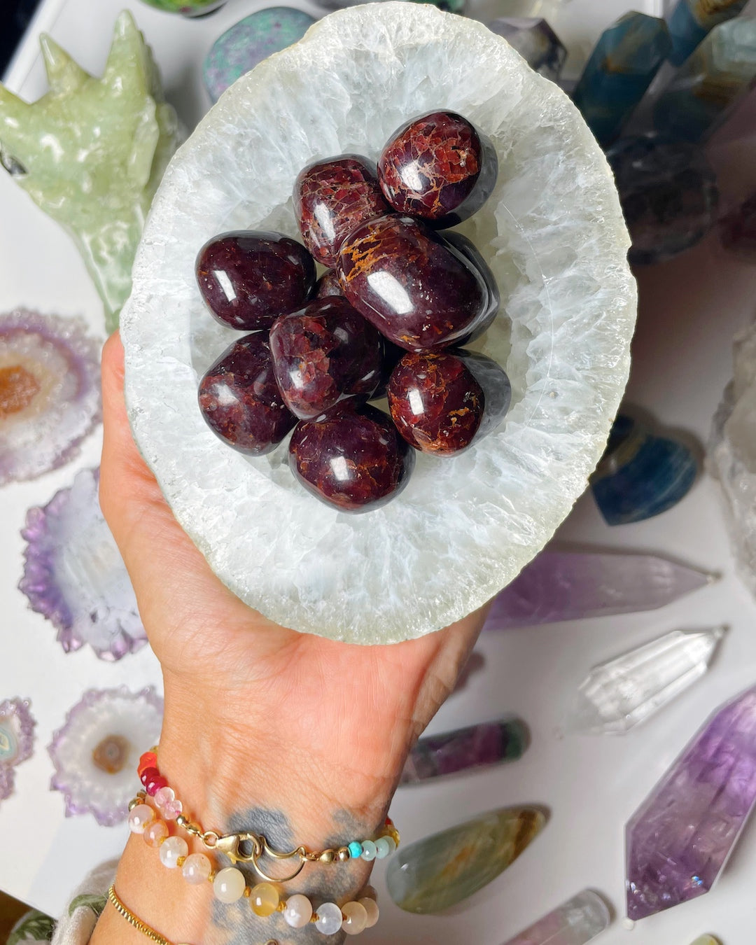 Garnet Tumbled Stones - Baltic Mermaid