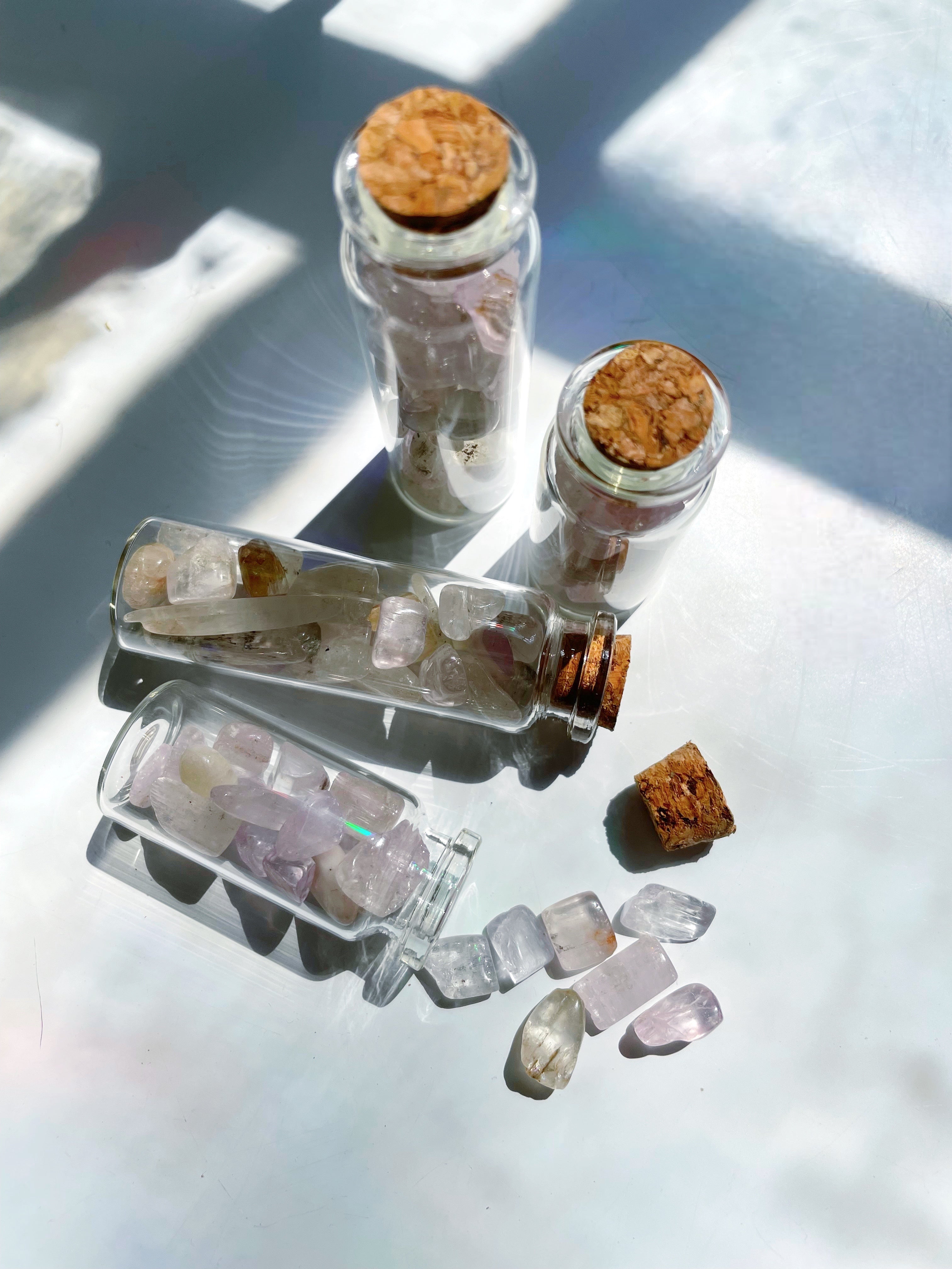 Kunzite Chip Bottles - Baltic Mermaid