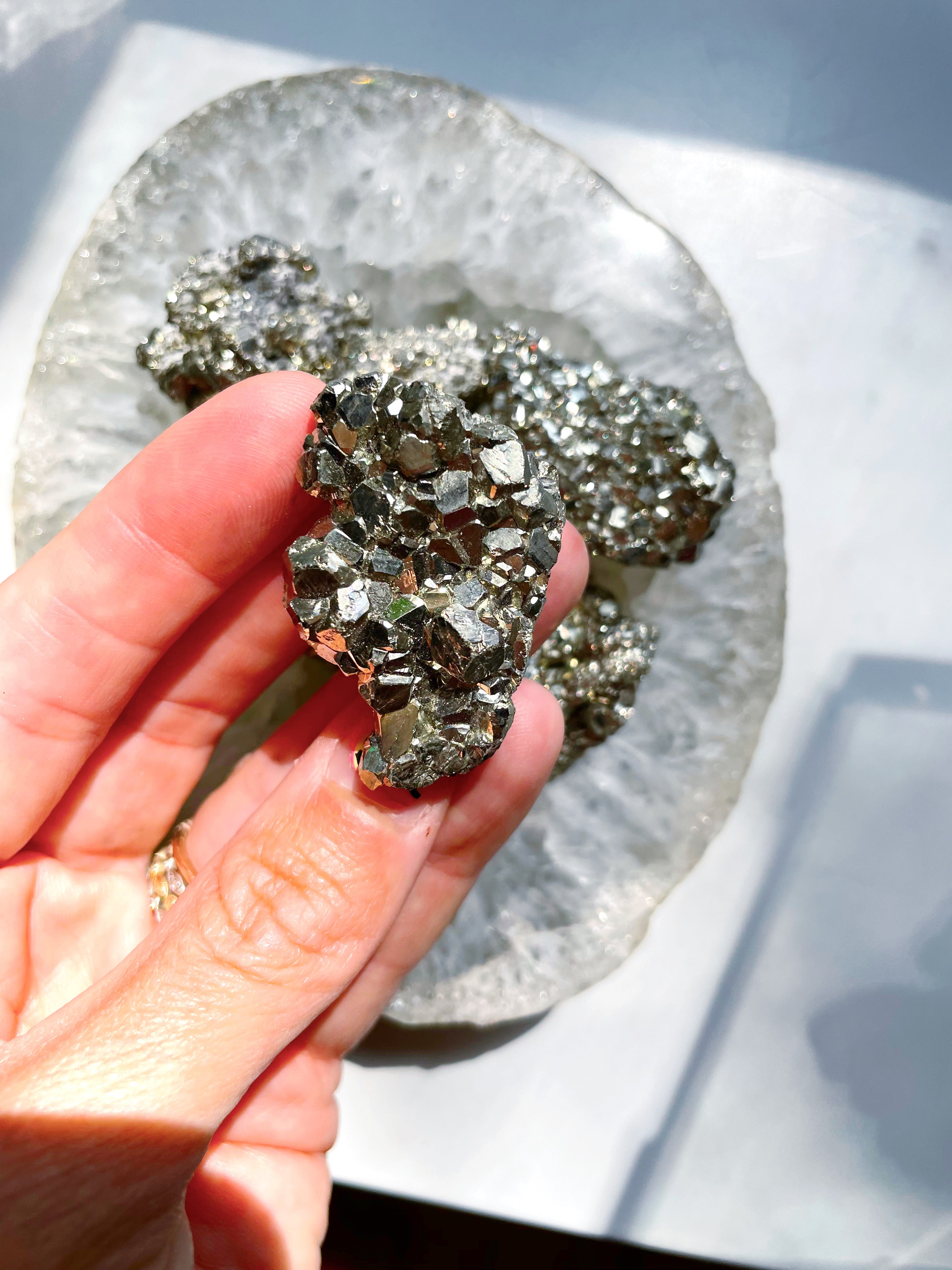 Mini Pyrite Clusters - Baltic Mermaid