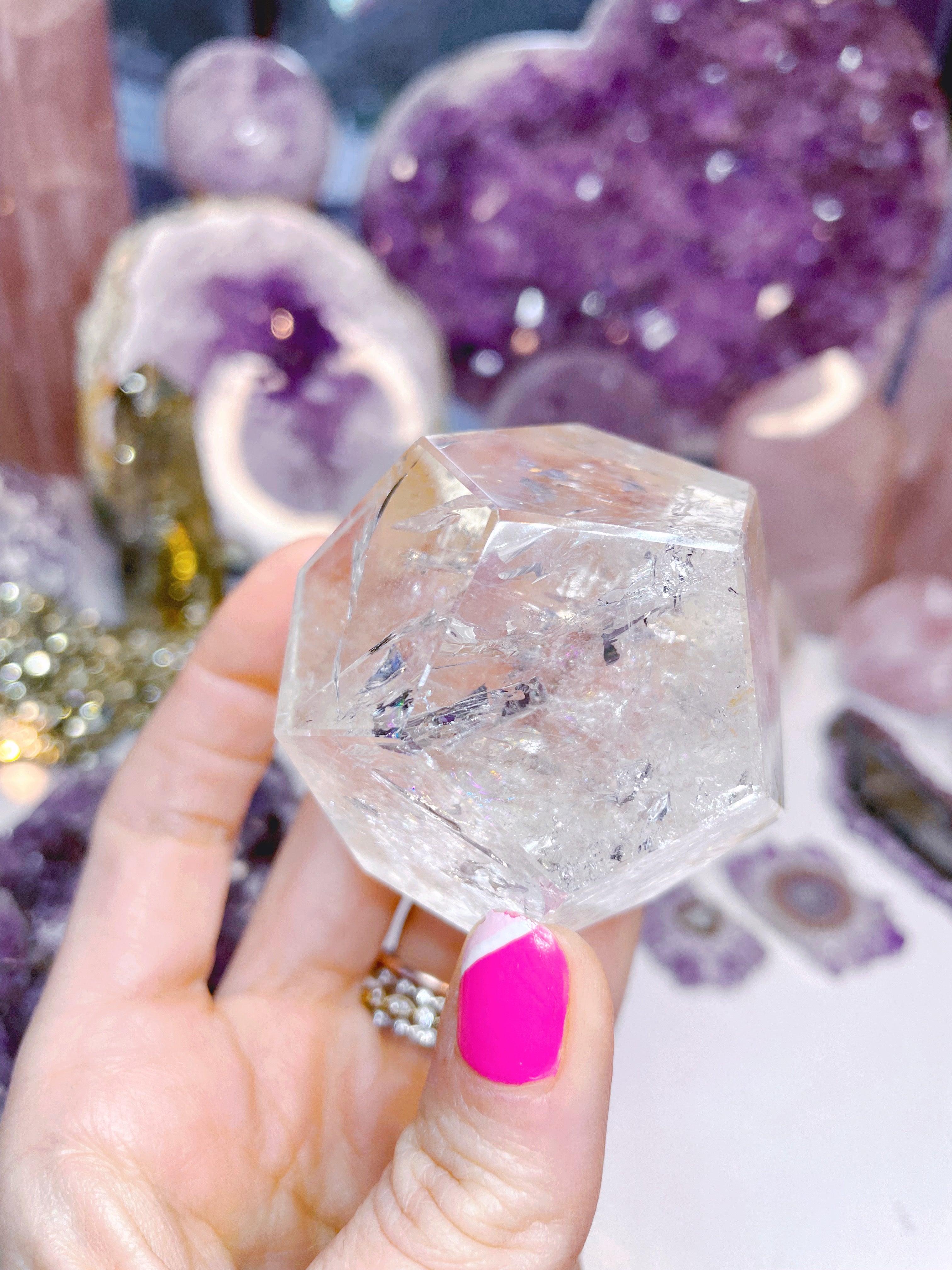 Quartz Dodecahedron w/ Hematoid inclusions - Baltic Mermaid