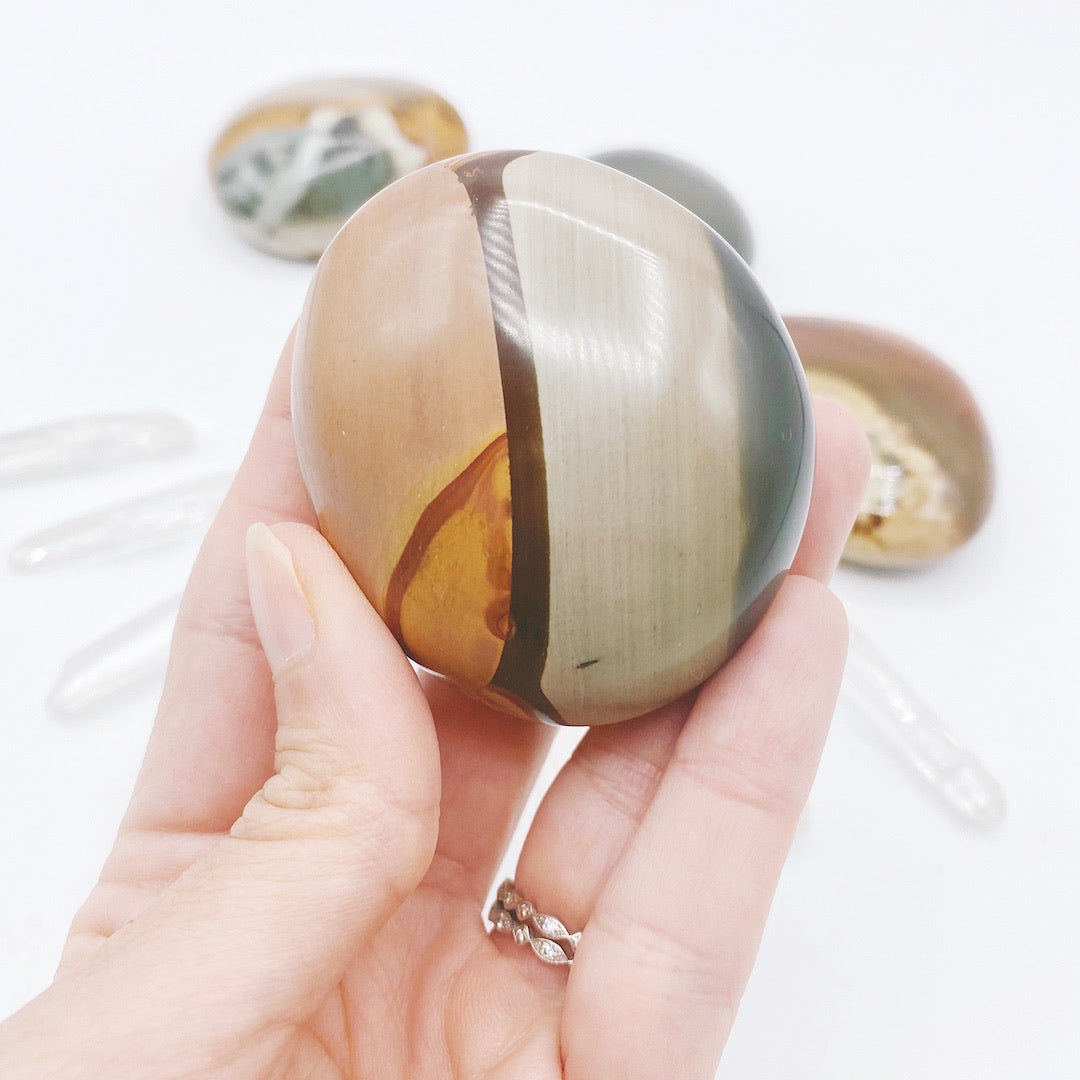 Polychrome Jasper Palm Stones - Baltic Mermaid