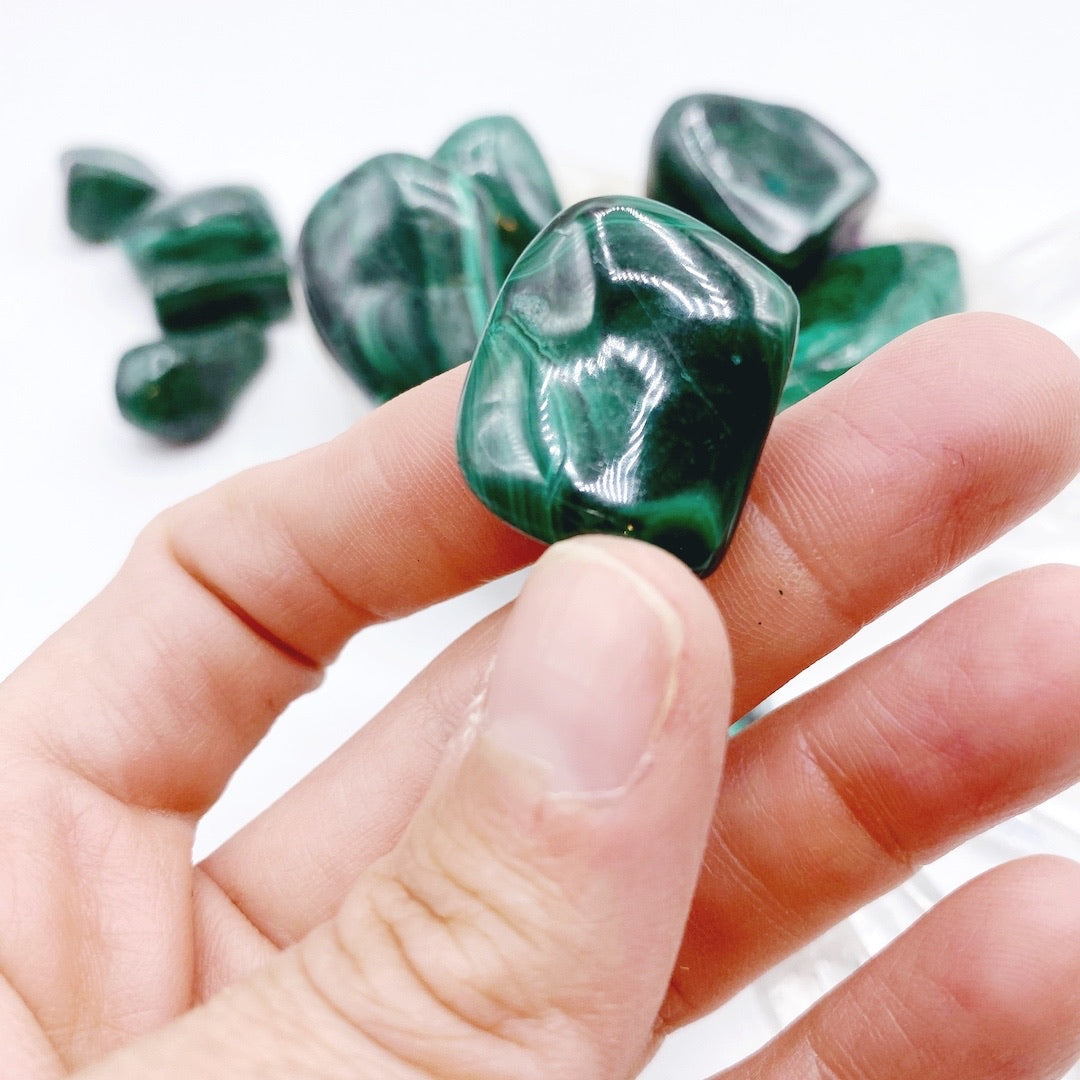 Malachite Tumbled Stones - Baltic Mermaid