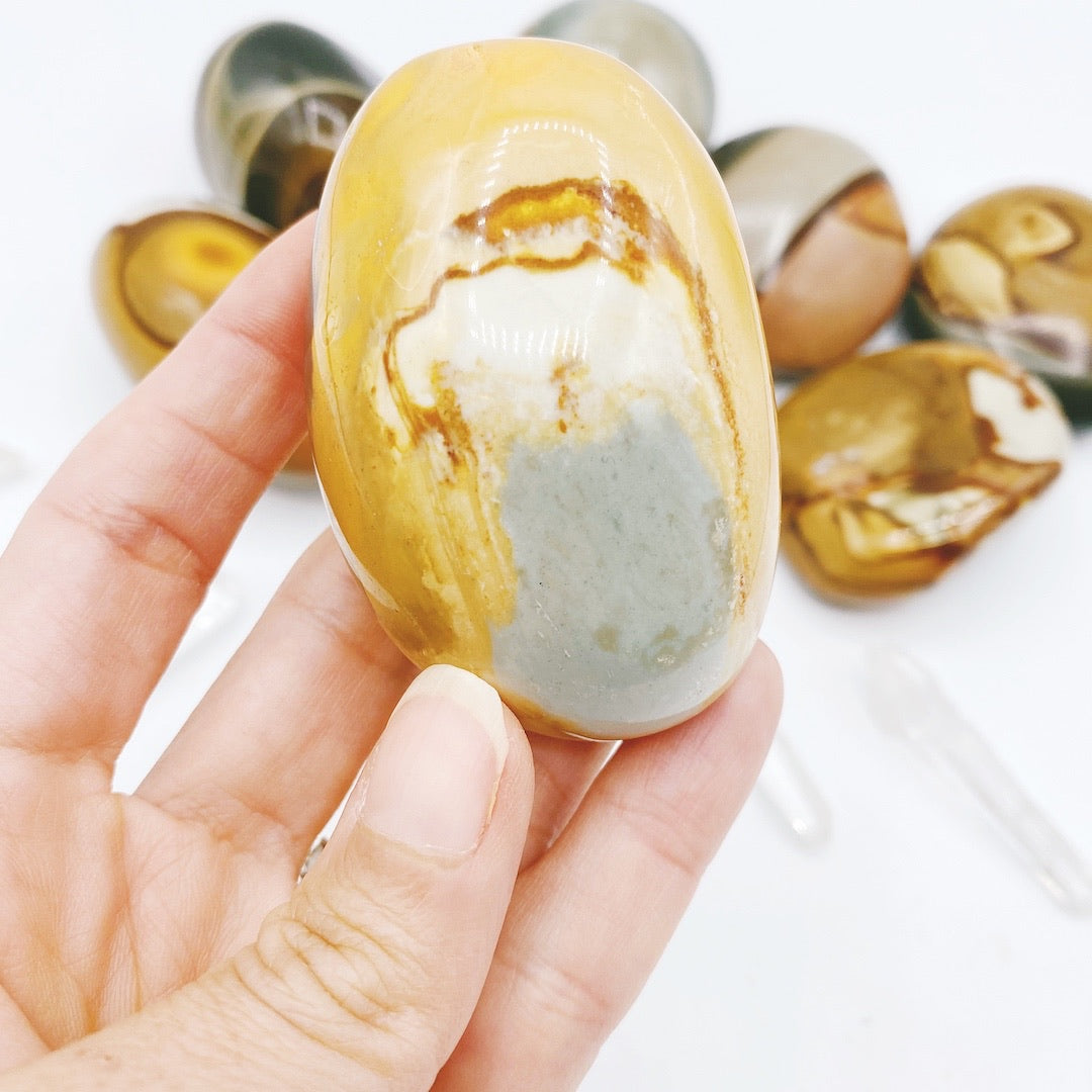 Polychrome Jasper Palm Stones - Baltic Mermaid