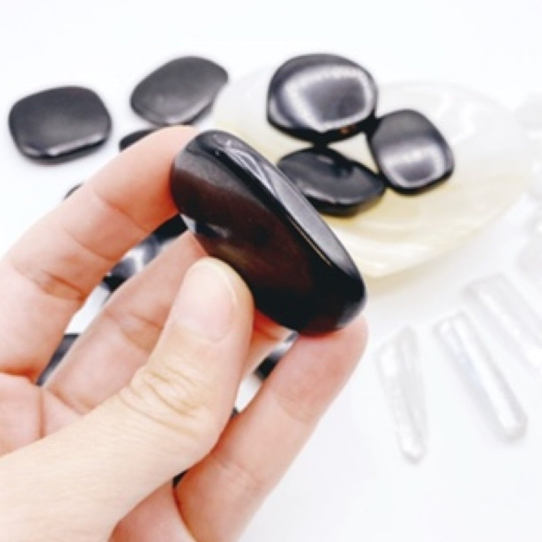 Shungite Flat Pocket/Tumbled Stones - Baltic Mermaid