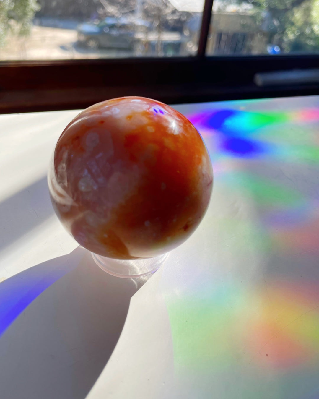 Flower Agate Sphere - Baltic Mermaid