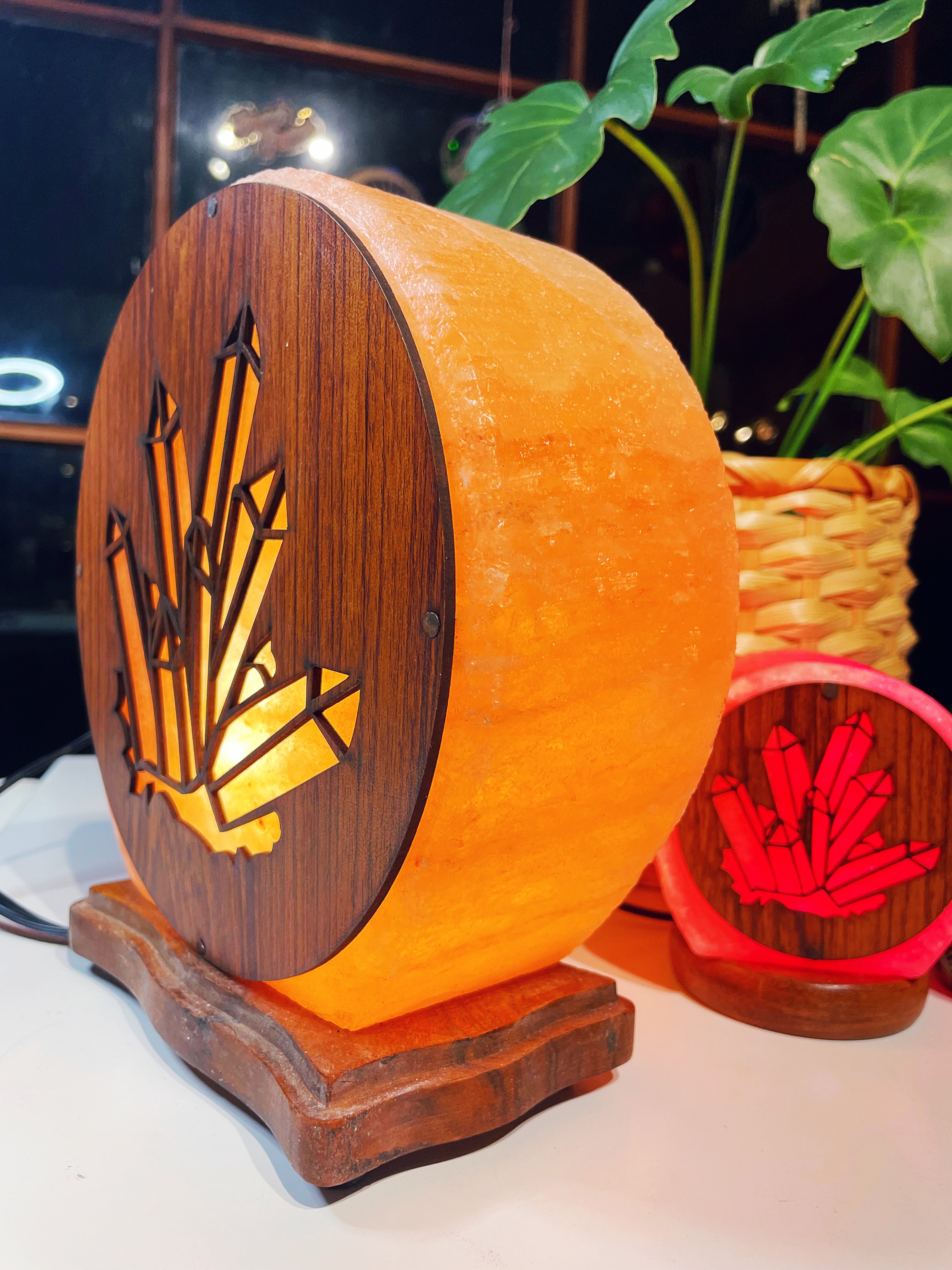 Wood Face Crystal Cluster Salt Lamp - Baltic Mermaid