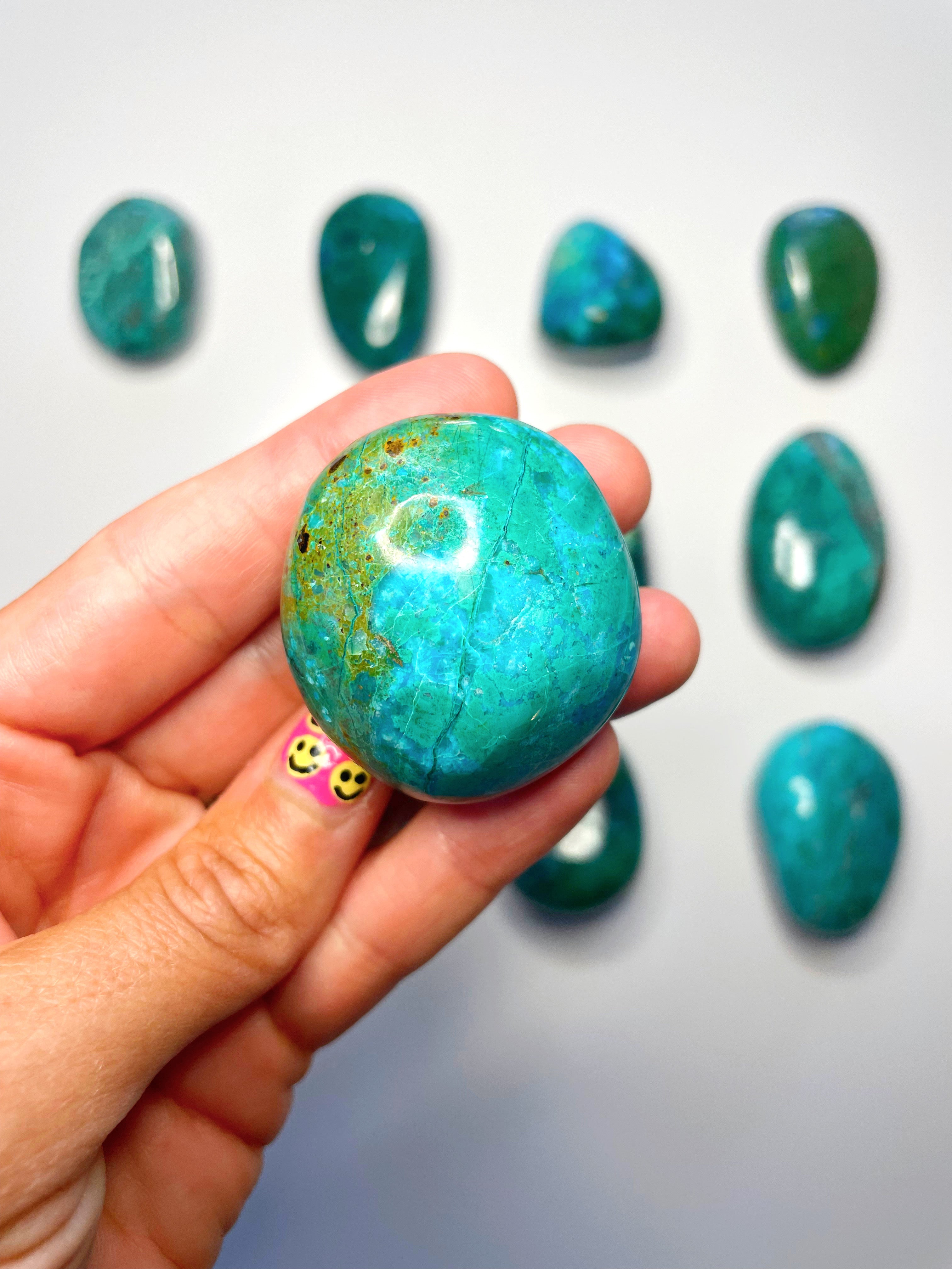Chrysocolla Palm Stones/Large Tumbles - Baltic Mermaid