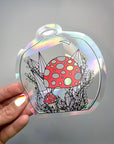 Mushrooms in Jar Rainbow Prism Window Decal - Baltic Mermaid