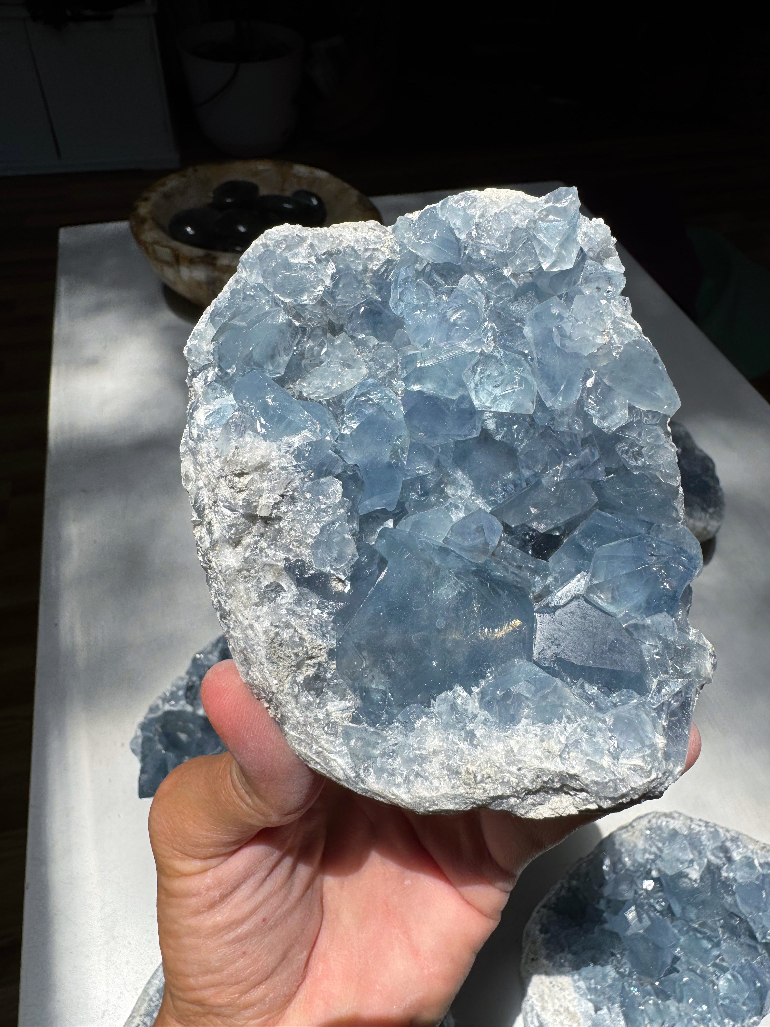 Celestite Cluster Baltic Mermaid