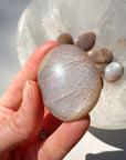 Sunstone & Peach Moonstone Palm Stone - K