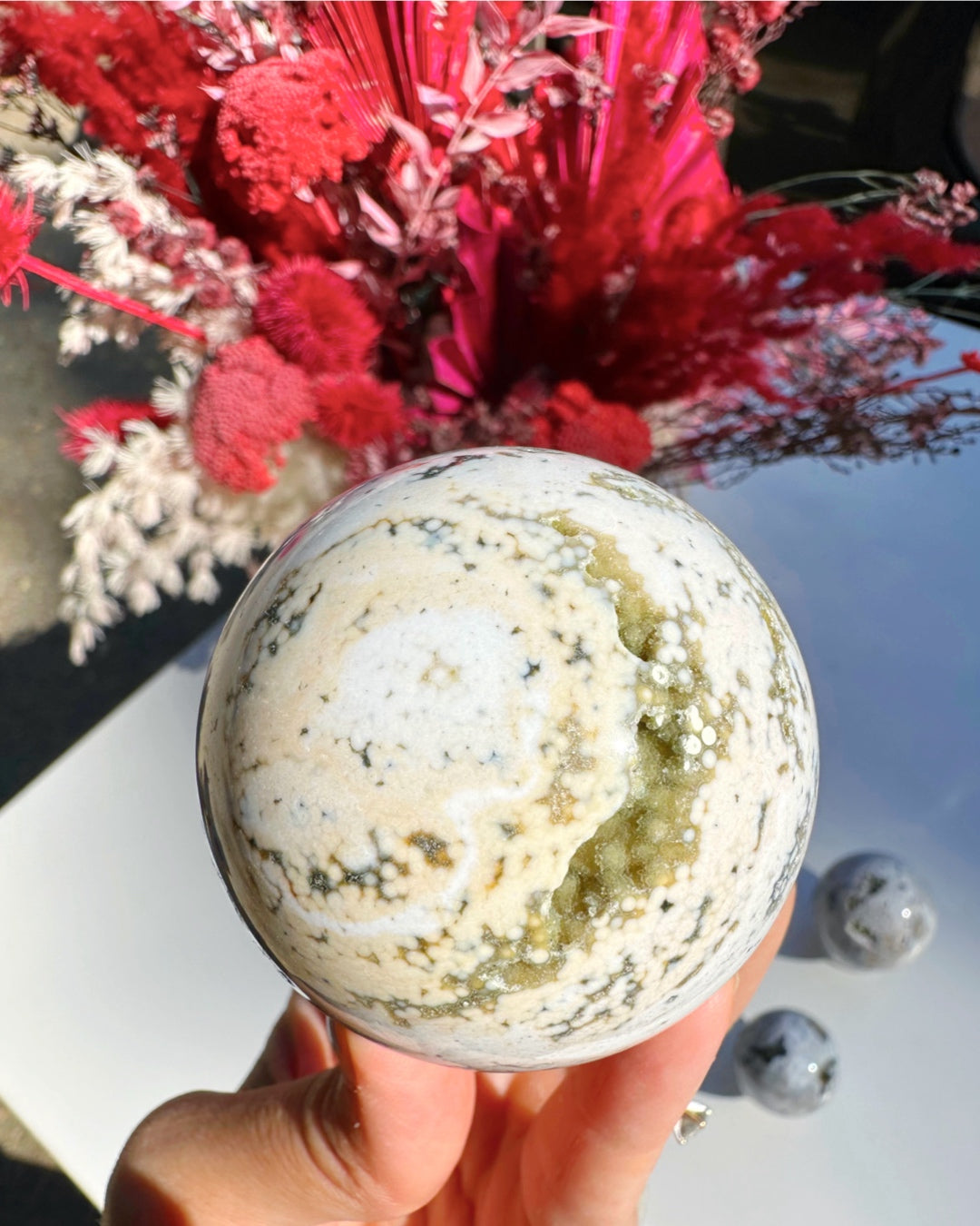 Ocean Jasper Sphere - Baltic Mermaid