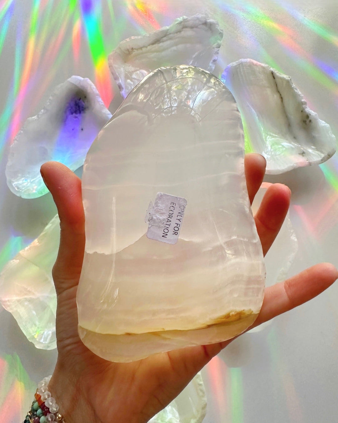 White Calcite Dish D - Baltic Mermaid