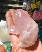 Hand Carved Rose Quartz Frog - Baltic Mermaid