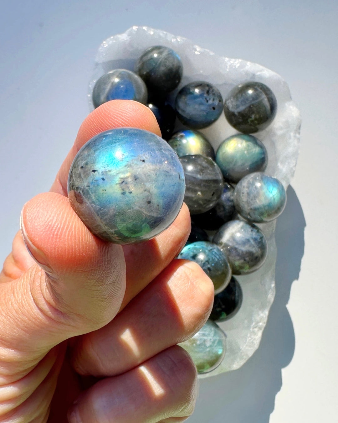 Labradorite Mini Spheres AAA