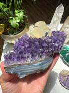 Amethyst Cluster w/ Druzy Calcite from Uruguay Baltic Mermaid