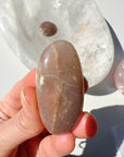 Sunstone & Peach Moonstone Palm Stone - P