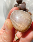Sunstone & Peach Moonstone Palm Stone - F
