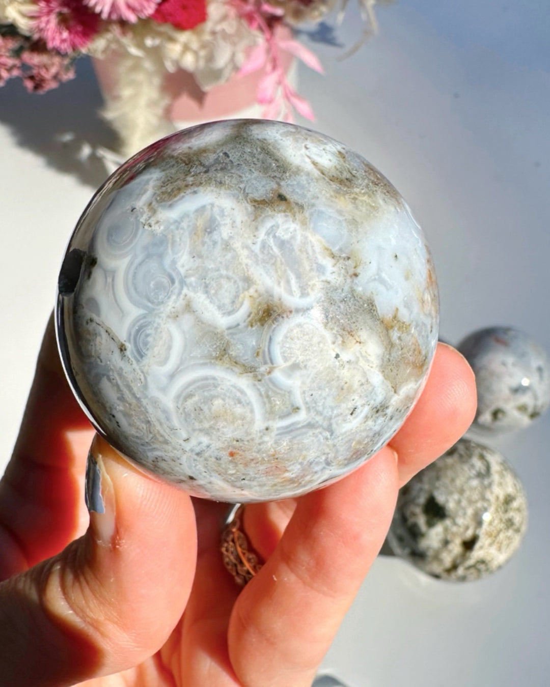 Ocean Jasper Sphere - Baltic Mermaid