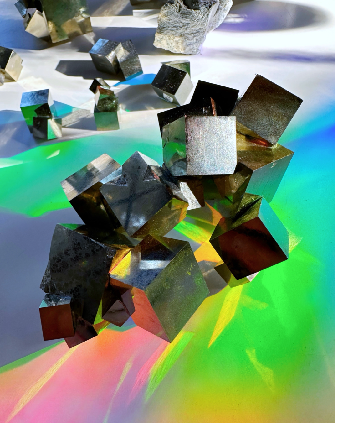 Pyrite Cube Cluster - AAA - Baltic Mermaid