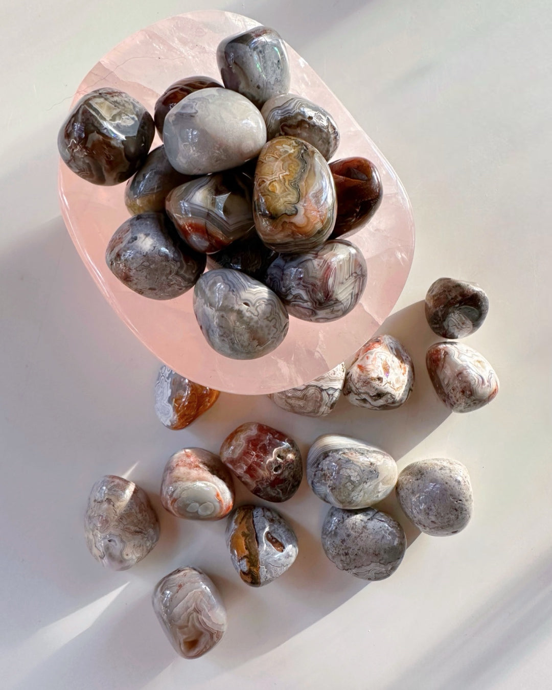Crazy Lace Agate Tumbled Stones - Baltic Mermaid