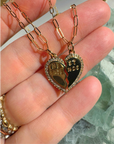 “Best Friends” Gold Filled CZ Necklace Pair