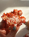 Vanadinite on Barite from Morocco