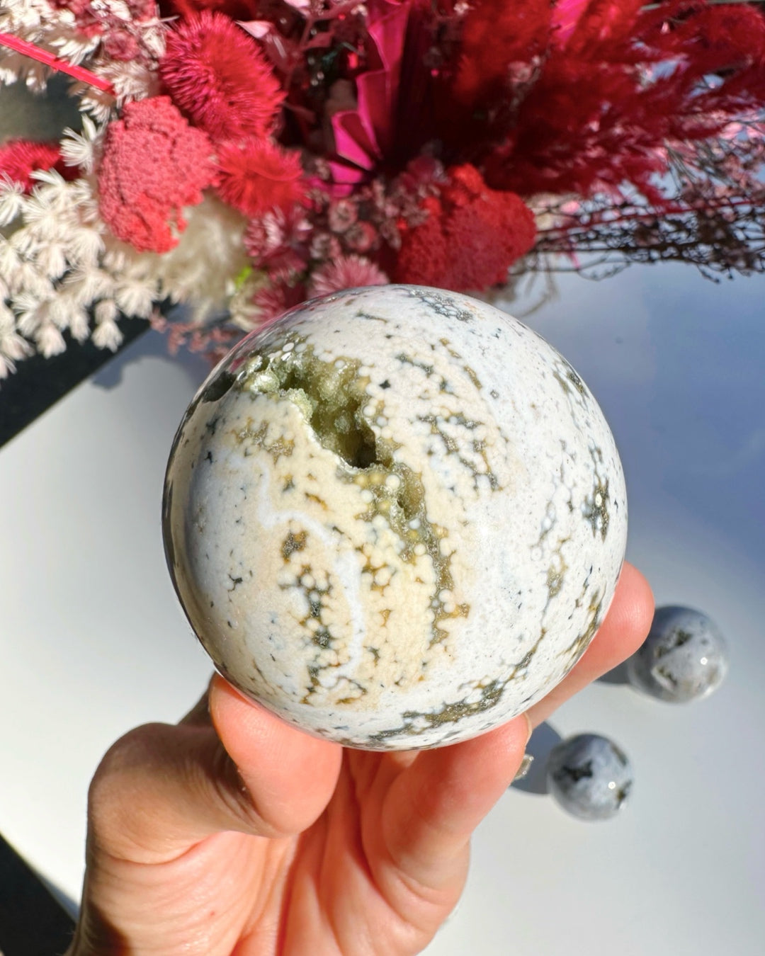 Ocean Jasper Sphere - Baltic Mermaid