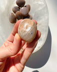 Sunstone & Peach Moonstone Palm Stone - F