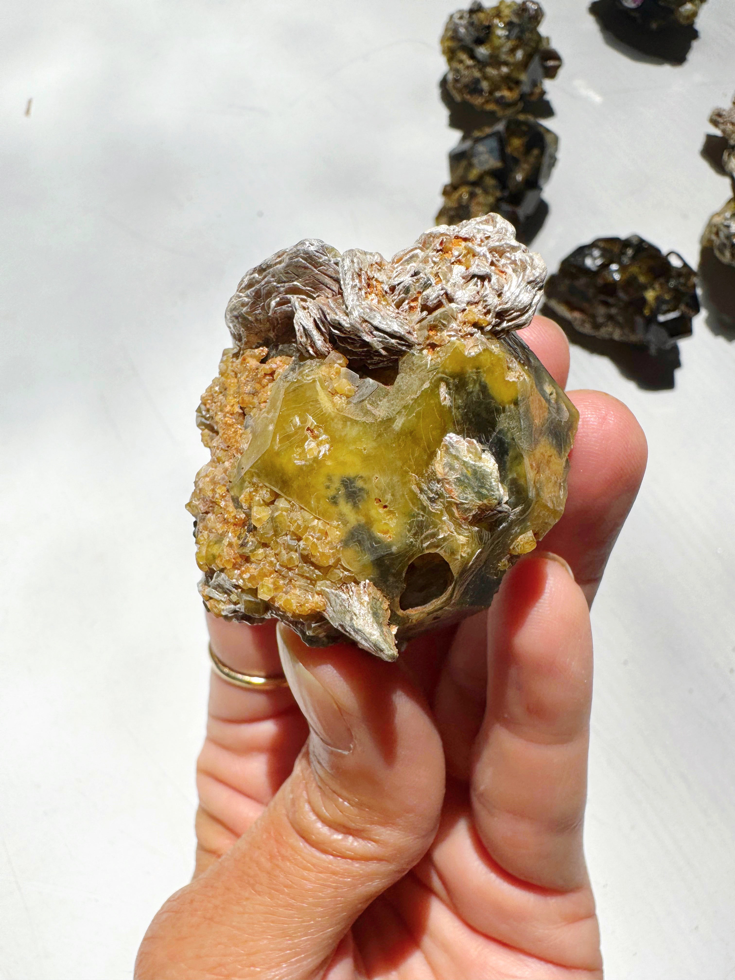Rare Mali Green Grossular Andradite Garnet w/ Clinochlore AAA Quality Baltic Mermaid
