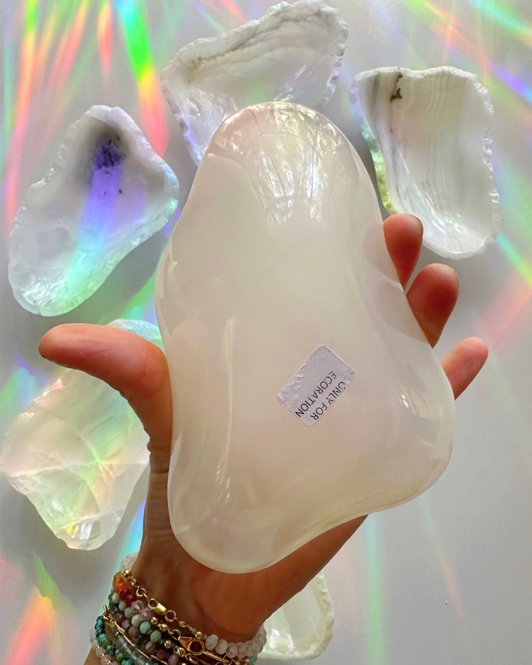 White Calcite Dish F - Baltic Mermaid