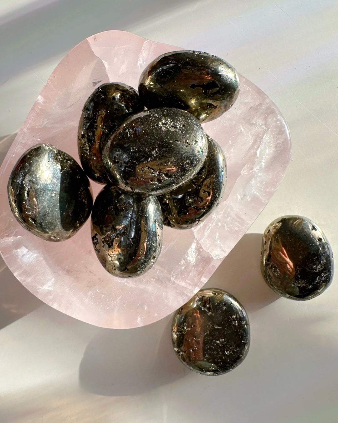 Pyrite Palm Stones - Baltic Mermaid