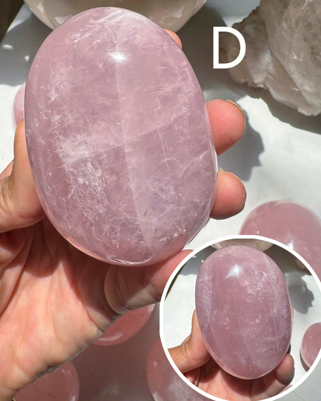 Large Rose Quartz Pebble Baltic Mermaid