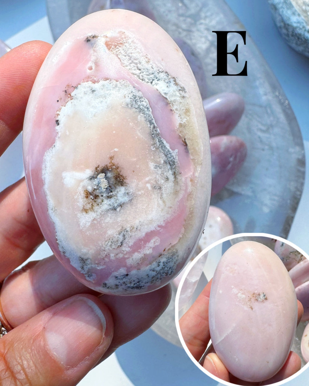 Pink Opal Palm Stones